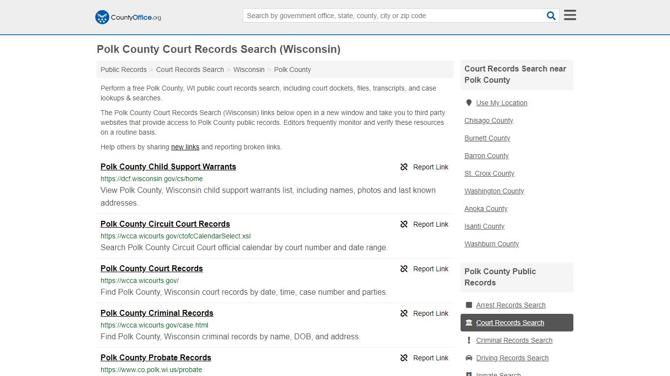 Court Records Search - Polk County, WI (Adoptions ...